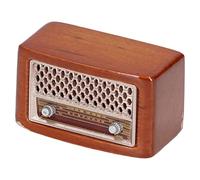 Saluaqui Retro 1:12 Modello Radio in Miniatura delle Bambole - Accessorio di Simulazione in Legno Composito per Bambini Finge Play Toy