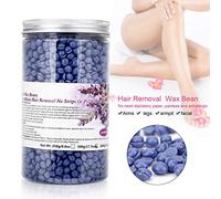 Saluaqui Rimozione dei Capelli Avanzata con Pellicola di Calore Depilatoria di Lavanda Fagioli di Cera Dura - 500 G per la Cura di Bikini, Gambe e Corpo, Striscia Necessaria (Lavanda)