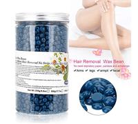 Saluaqui Rimozione dei Capelli Avanzata con Pellicola di Calore Depilatoria di Lavanda Fagioli di Cera Dura - 500 G per la Cura di Bikini, Gambe e Corpo, Striscia Necessaria (Camomilla)