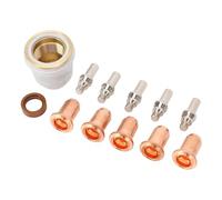 Saluaqui Set di Materiali di Consumo di Torcia di Taglio Al - Kit di Ugello Elettrodo a 12 Pezzi con 52582 Elettrodi 51313 P1.0 Ugelli 60432 SCHED CAP 60028 Anello di Salto