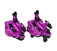 Saluaqui Set Freno a Disco Idraulico in Lega in Lega di Alluminio Premium - Compatibilità per Biciclette per Mountamenti Posteriori e Stradale, Disponibile in più Colori (Purple)