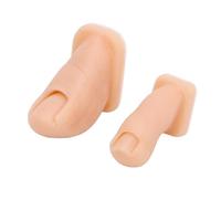 Saluaqui Silicone Nail Art Practice Toes Manicure Training Tool | 2 dita in silicone riutilizzabili dalla consistenza morbida per la scultura in acrilico con smalto gel adatto per la