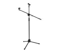 Saluaqui Supporto Microfono Regolabile con Braccio Boom a 360 Gradi e Base di Treppiede per Cantare il Palcoscenico di Karaoke - Robusto Supporto per Microfono in Acciaio in Plastica