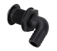 Saluaqui Tappo di Scarico Marino Affidabile 25 Mm per Tubo 90 Gradi di Nylon Yacht Kayak - Robusto Tappo di Scarico della Barca 1 Pollice con Giro di Torsione Senza Sforzo, Altezza 96 Mm (#2)