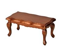 Saluaqui Tavolo da Fine della Casa delle Bambole in Miniatura con Squisita Lavorazione per la Casa Bambola in Scala 1/12 - Accessorio per Mobili a Modello Bianco in Legno (BROWN)