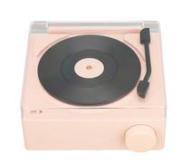 Saluaqui Vintage 5.3 Record Player Turtable con Sveglia, Design Classico e 3 modalità di Riproduzione per Uso Domestico e di Viaggio (Rosa polvere)