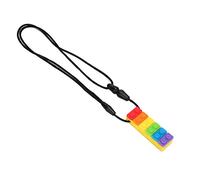 Saluaqui Vita a Sospensione Teether in Silicone a Sospensione Resistente Ad Alta Temperatura per Neonati, Bambini e Adulti - Rosso (Colla per bloccali arcobaleno giallo)
