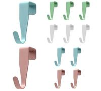 Salubohum 12 ganci colorati da appendere, ganci stabili per porte, non sono necessari fori, adatti per porte standard