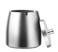 Salubohum pattumiera da tavolo，cestino cameretta，Base antiscivolo, design in acciaio inossidabile, adatto per l'uso in ufficio domestico, soggiorno e bagno（12 * 10 * 10cm）(Argento)