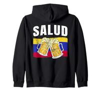 Salud Cheers Brindisi venezuelano alla birra Felpa con Cappuccio
