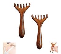 Saludea Meridian Comb, 2 Pack Wood Scalp Massager, Massage Tool Wood Comb, for Head Face Eye Nose Jaw and Neck, for Stress Relax (2Pcs A)