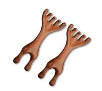 Saludea Meridian comb, Saludea Meridian comb, Golden Sandalwood Massage Claws, Massager Brush Meridians, for Head, Face, Nose, Eye, Jaw and Neck (2pcs)