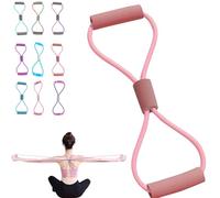 Saludea Resistance Band With Handles, Saludea Resistance Band, Figure 8 Resistances Bands For Men And Women Gym, Yoga, Stretching, With Comfortable Handles To Help Full Body Workout (Pink)
