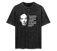 SaludHealth Henry Miller der Gewoehnliche Mensch is in Handlungen Verwickel Unisex T-Shirt Printed Tee Graphic Top Men Black Shirt S