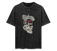 SaludHealth Highway To Hell Biker Vintage Angels 81 Unisex T-Shirt Printed Tee Graphic Top Men Black Shirt XXL