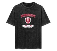 SaludHealth Hoosiers Scarlet Big & Tall Campus Icon Unisex T-Shirt Printed Tee Graphic Top Men Black Shirt L