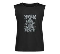 SaludHealth Napalm Death Reaper Heavy Metal Unisex Sleeveless T-Shirt Printed Tee Graphic Top Men Vest Tank Black Shirt L