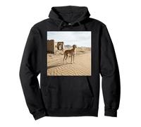 Saluki Desert Ruins Sand Dunes Vista panoramica Felpa con Cappuccio