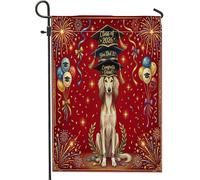 Saluki Dog Congrats Grad Front Yard Backyard Bandiere Verticali da Giardino 12x18 Double Face per Esterni, Bandiere per Prato di Laurea Cuccioli, Festeggiamenti Casa Decorazione Esterna
