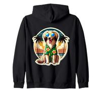 Saluki Dog Owner Summer Vibes Vacanze Vacanze Vintage Sun Felpa con Cappuccio
