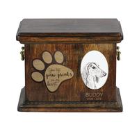 Saluki I urna con piattina ceramica Art-Dog