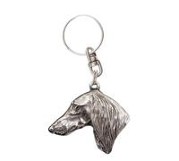 Saluki, Persiano Levriero - Argento Placcato Cane Rimorchio, Borsa Decorazione