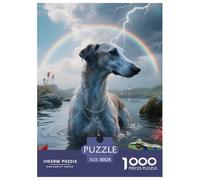 Saluki Puzzle Da 1000 Pezzi Per Adulti Immagine Dipinta Pet Dog Intrattenimento Creativo Regalo Compleanno Per Bambini Dai 14 Anni In Su Per Adulti E Bambini A Partire Dai 12 Anni38x26cm/1000pcs