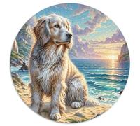 Saluki Puzzle Rotondo 1000 Pezzi Rompicapo Per Adulti E Bambini Pet Dog Bambino Regalo Natale Collezione Circolare Amore Amico 1000pcs (67.5x67.5cm)