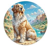Saluki Puzzle Rotondo 1000 Pezzi Rompicapo Per Adulti E Bambini Pet Dog Difficile Giochi Intelligente Famiglia Ridotta Pressione Multicolore 1000pcs (67.5x67.5cm)