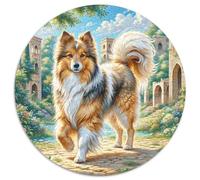 Saluki Puzzle Rotondo 1000 Pezzi Rompicapo Per Adulti E Bambini Pet Dog Giocattolo Regalo Bambino Collezione Circolare 1000pcs (67.5x67.5cm)