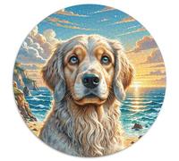 Saluki Puzzle Rotondo 1000 Pezzi Rompicapo Per Adulti E Bambini Pet Dog Multicolore Perfetto Impossibile Creativo Colorato Giocattolo 1000pcs (67.5x67.5cm)