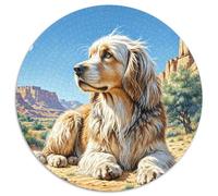 Saluki Puzzle Rotondo 1000 Pezzi Rompicapo Per Adulti E Bambini Pet Dog Regalo Rilassamento Gioco Da Tavolo Difficile Giochi Intelligente 1000pcs (67.5x67.5cm)