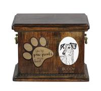 Saluki urna con piattina ceramica Art-Dog