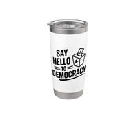 Saluta la democrazia Bicchiere termico in acciaio inox doppia parete