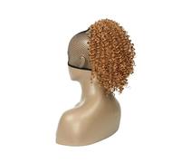 Salute 10 Pollice Coda di cavallo Afro Kinky Ricci Pony Coda Estensione Capelli Sintetici per Donne Cura Personale (Biondo scuro)