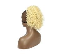 Salute 10 Pollice Coda di cavallo Afro Kinky Ricci Pony Coda Estensione Capelli Sintetici per Donne Cura Personale (Bionda)