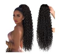 Salute con cordoncino riccio per coda di cavallo clip in extension per capelli a coda di cavallo, parrucca per capelli falsa onda profonda cura del corpo (marrone scuro, 20 pollici)