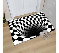 Salutebaba 3D Visual Illusion Tappeti Halloween Tappetino Visual Illusion Tappeto Rettangolare Durevole antiscivolo Zerbino non tessuto per arredamento domestico