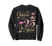 Saluti a 25 Anni, 25° Compleanno della Regina, 25 Anni Bday Felpa
