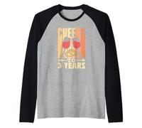 Saluti a 3 Anni Giubileo Matrimonio Anniversario Tre Maglia con Maniche Raglan