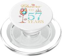 Saluti a 57 Anni, 57 Donne di anni, 57 Compleanno Carino PopSockets PopGrip per MagSafe