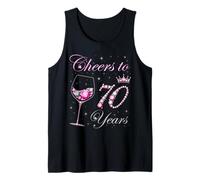Saluti a 70 anni 70 ° compleanno festa donne regina Canotta