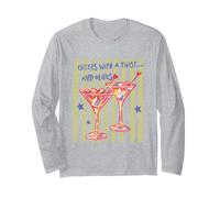 Saluti con Un Tocco Divertente Martini Olive Cocktail Amante Maglia a Manica