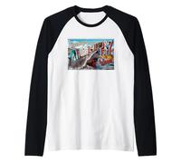 Saluti da Amity Island Jaws 2025 Maglia con Maniche Raglan