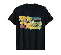 Saluti da Ciudad Juarez Vecchio Messico Maglietta