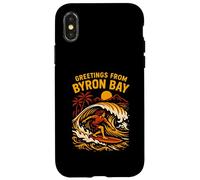 Saluti da surf da Byron Bay Vintage Womens Surfs Up Custodia per iPhone X/XS