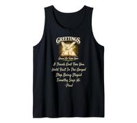 Saluti Grace Be with You Paul Lettera I Tank God for You Canotta
