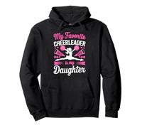 Saluti Mamma papà La mia Cheerleader Preferita è mia Figlia Rosa Felpa con Cappuccio