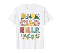 Saluto italiano Ciao Bella Italy Lemon Scooter Souvenir Maglietta