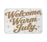 Saluto Per Il Caldo Luglio: Benvenuto Caldo Luglio Zerbino Lavabile Zerbino Ingresso Funny Tappetino Antiscivolo Per Ufficio Ingresso Porta 40 X 60Cm